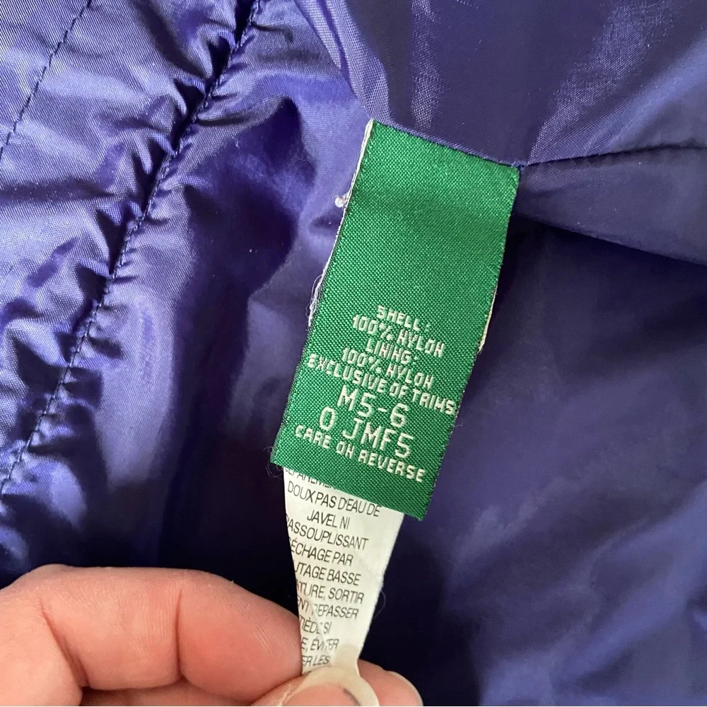 LL Bean Kids Size M (5/6) Blue Windbreaker Coat